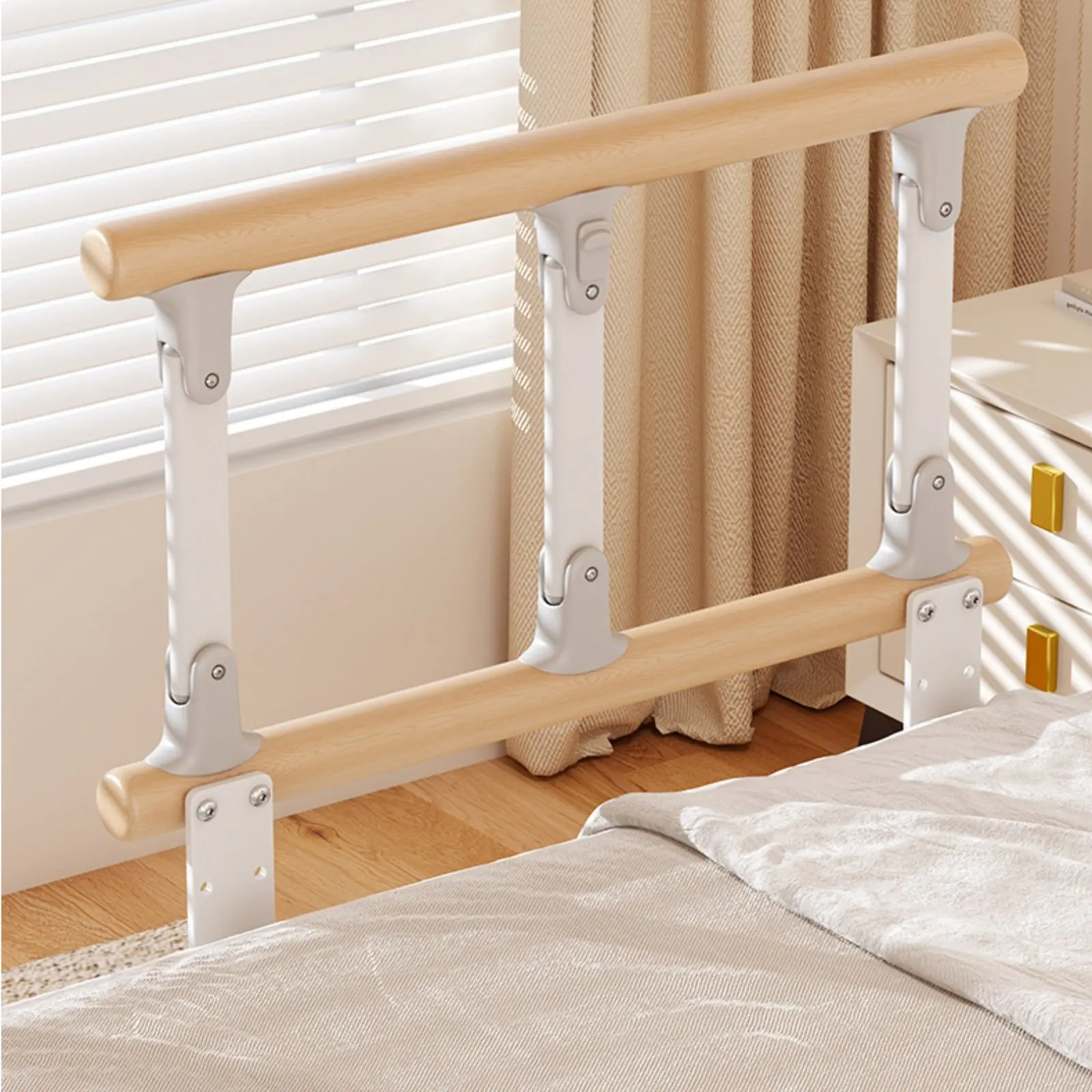 Wooden Bed Assist Bar No-Install Folding Bed Rail Bedside Support Rail Foldable Elder Care Equipment Anti-Fall for Patients
Wooden Bed Assist Bar No-Install Folding Bed Rail Bedside Support Rail Foldable Elder Care Equipment Anti-Fall for Patients
