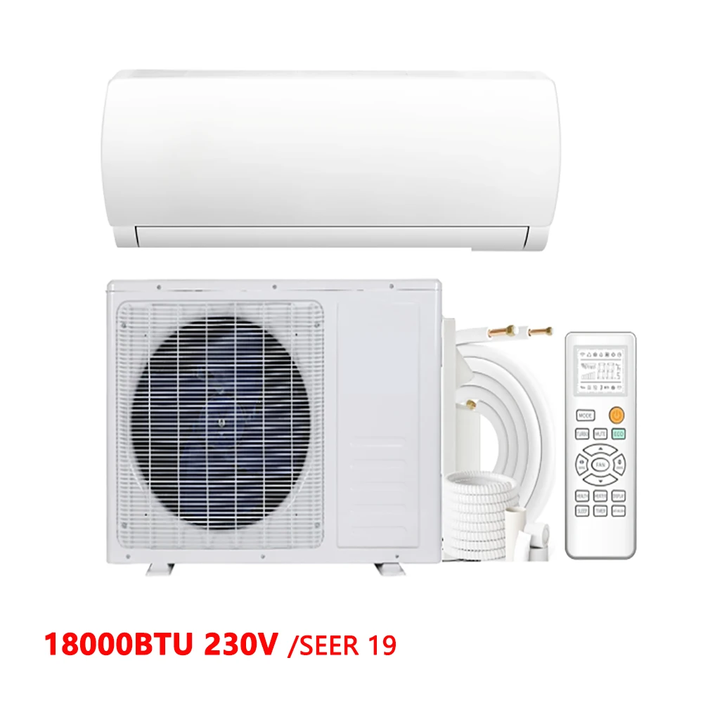 18,000 BTU Split AC/Heating System, 19 SEER2 230V Split-System Air Conditioner with Heat Pump, Pre-Charged Condenser, 1250 sq ft Coverage, Full Function Remote Control & Installation Kit
18,000 BTU Split AC/Heating System, 19 SEER2 230V Split-System Air Conditioner with Heat Pump, Pre-Charged Condenser, 1250 sq ft Coverage, Full Function Remote Control & Installation Kit