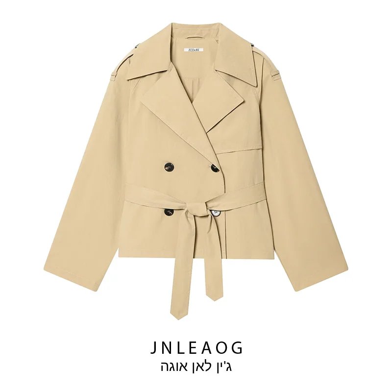 Fashionable Short Windbreaker Women's Jacket Shoulder Padded Belted Versatile Spring New Arrival JNLEAOG Stylish Commute Ready
Fashionable Short Windbreaker Women's Jacket Shoulder Padded Belted Versatile Spring New Arrival JNLEAOG Stylish Commute Ready