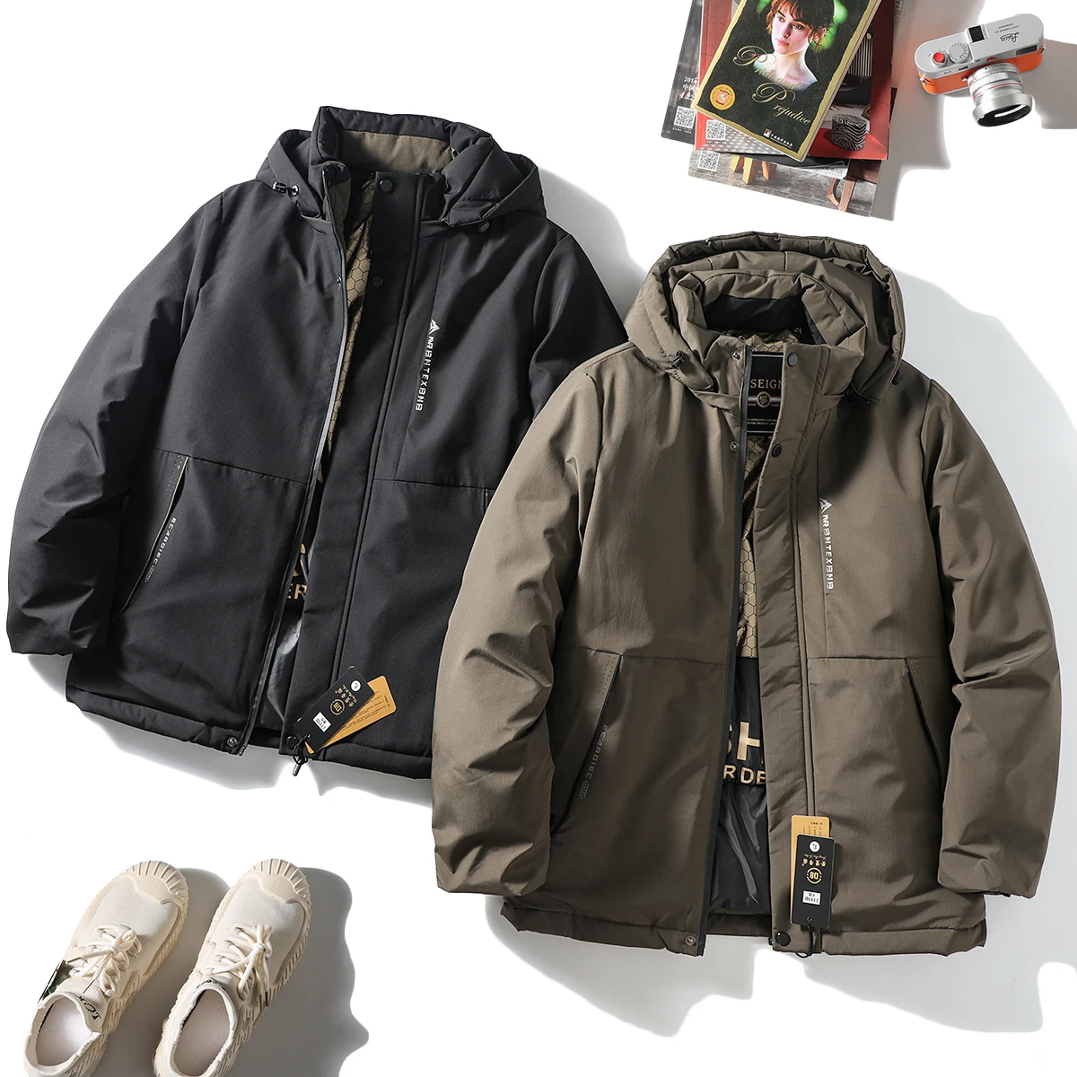 Утепленная зимняя куртка для мужчин с капюшоном, ветрозащитная, водоотталкивающая, теплая, хлопковая, приталенного кроя
Утепленная зимняя куртка для мужчин с капюшоном, ветрозащитная, водоотталкивающая, теплая, хлопковая, приталенного кроя