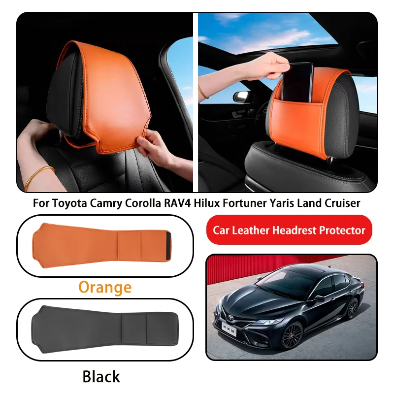Leather Car Headrest Cover Anti-dirty and Wear-resistant For Toyota Camry Corolla RAV4 Hilux Fortuner Yaris Land Cruiser
Leather Car Headrest Cover Anti-dirty and Wear-resistant For Toyota Camry Corolla RAV4 Hilux Fortuner Yaris Land Cruiser