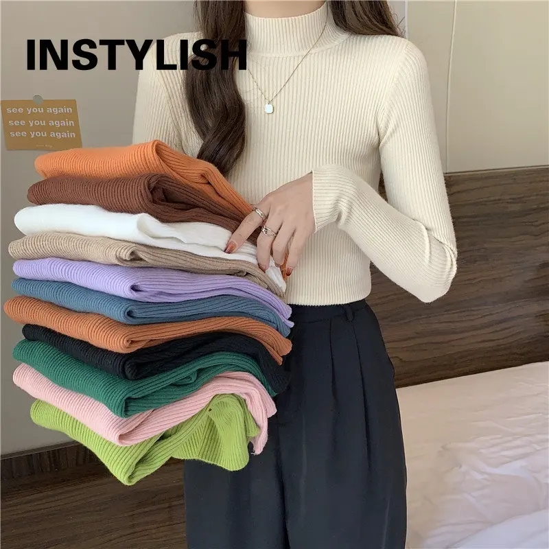 Women Autumn Winter Turtleneck Sweater Vintage Solid Basic Knitted Tops Casual Slim Pullover Korean Fashion Simple Chic Jumpers
Women Autumn Winter Turtleneck Sweater Vintage Solid Basic Knitted Tops Casual Slim Pullover Korean Fashion Simple Chic Jumpers