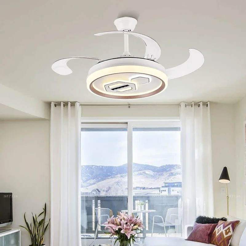 Decorative ceiling fan lamp Decorative Retractable Blades Simple Ceiling Fan With Led Light Remote Control
Decorative ceiling fan lamp Decorative Retractable Blades Simple Ceiling Fan With Led Light Remote Control