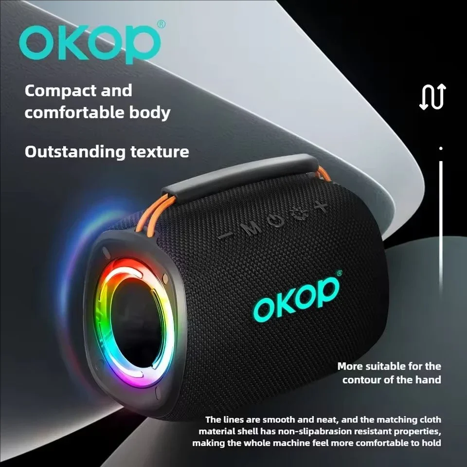 OKOP Mini Wireless Bluetooth Speaker Portable Outdoor IPX6 Waterproof Heavy Bass Cannon RGB Lighting for Home Use
OKOP Mini Wireless Bluetooth Speaker Portable Outdoor IPX6 Waterproof Heavy Bass Cannon RGB Lighting for Home Use