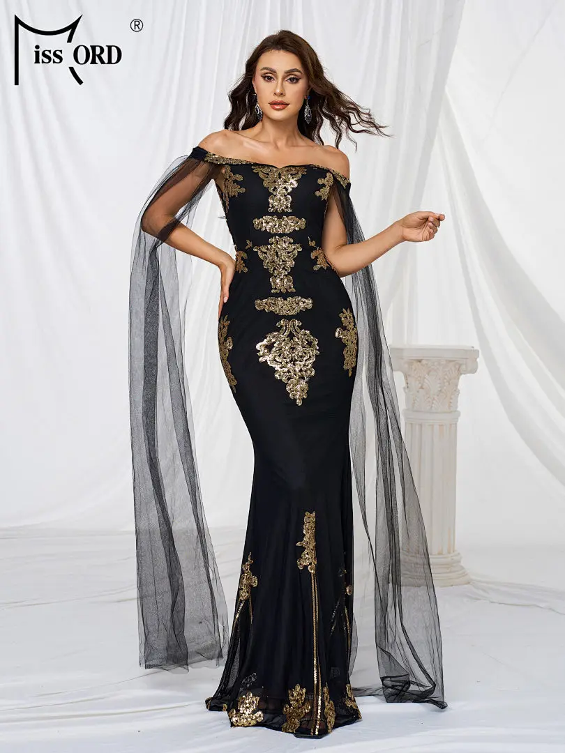 Missord New Off Shoulder Black Sequin Mermaid Evening Gown Wedding Birthday Party Elegant Beautiful Women Formal Occasion Dress
Missord New Off Shoulder Black Sequin Mermaid Evening Gown Wedding Birthday Party Elegant Beautiful Women Formal Occasion Dress
