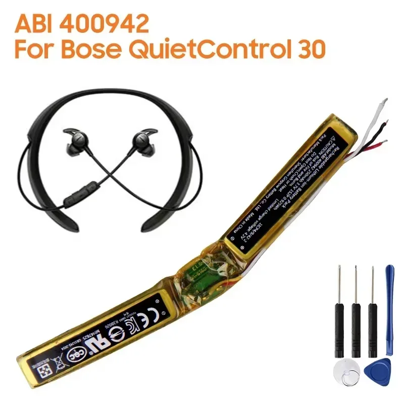 Сменный аккумулятор ABI 400942 для Bose QuietControl 30, пакет аккумуляторов 250 мАч
Сменный аккумулятор ABI 400942 для Bose QuietControl 30, пакет аккумуляторов 250 мАч