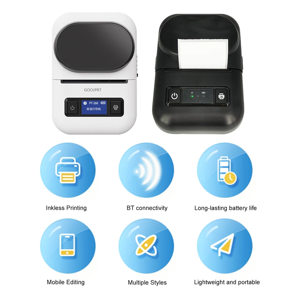 Умный термопринтер для этикеток, Bluetooth-совместимый 5,0, бизнес-принтер для этикеток со штрих-кодом, ценник, этикетировочный принтер для организации офиса и дома
Умный термопринтер для этикеток, Bluetooth-совместимый 5,0, бизнес-принтер для этикеток со штрих-кодом, ценник, этикетировочный принтер для организации офиса и дома
