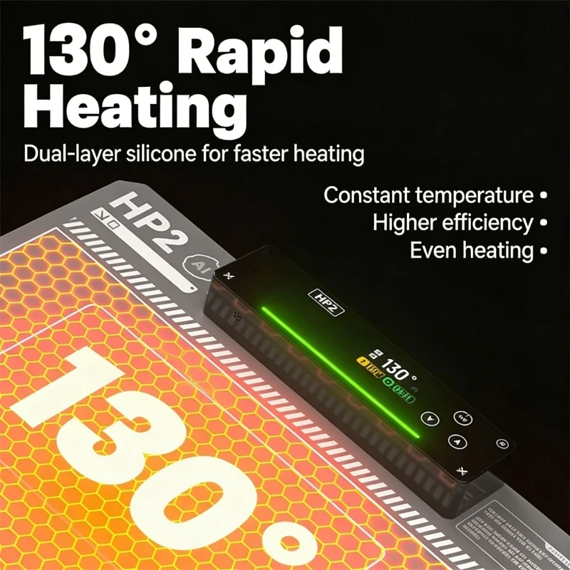 Professional Heating Pad With Digital Display Double Zone LCD Heating Platform Easy to Carry for Mobile Device Repair
Professional Heating Pad With Digital Display Double Zone LCD Heating Platform Easy to Carry for Mobile Device Repair