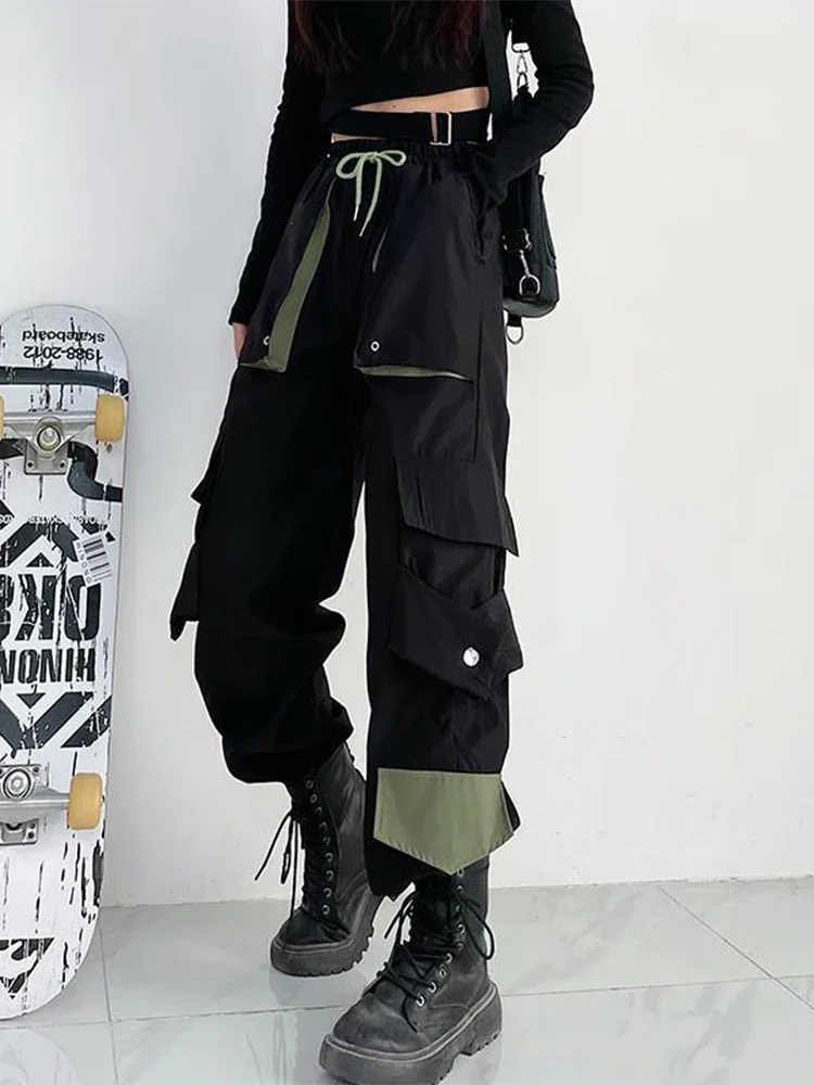 HOUZHOU Techwear Cargo Pants Women Harajuku Hip Hop Casual Black Wide Leg Trousers High Waist Ice Silk Pants Female Streetwear
HOUZHOU Techwear Cargo Pants Women Harajuku Hip Hop Casual Black Wide Leg Trousers High Waist Ice Silk Pants Female Streetwear