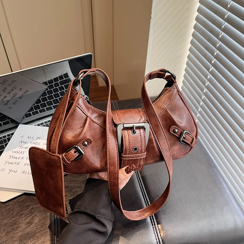 2 Pcs/set Rivets Design Half Moon PU Leather Armpit Crossbody Bag 2026 Winter Punk Style Vintage Shoulder Purses and Handbags
2 Pcs/set Rivets Design Half Moon PU Leather Armpit Crossbody Bag 2026 Winter Punk Style Vintage Shoulder Purses and Handbags