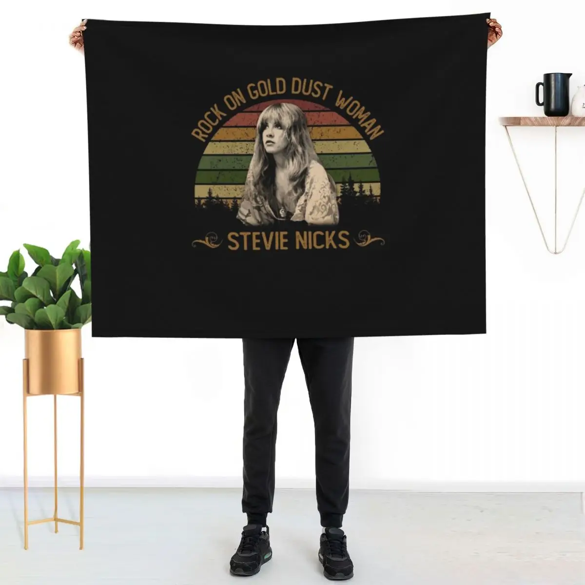 Stevie Nicks Portrait Throw Blanket Cozy Warm Blanket for Bed Room Decor
Stevie Nicks Portrait Throw Blanket Cozy Warm Blanket for Bed Room Decor