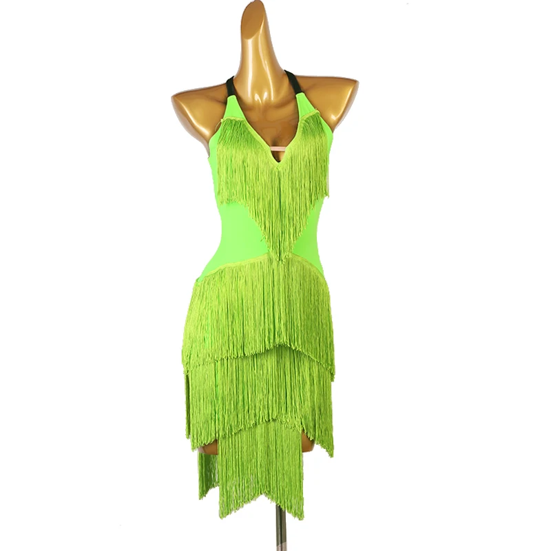 New Latin Dance Competition Dance Dress Adult Women's Sexy Short Skirt Multi layered Tassel Dress High end Customized Ball
New Latin Dance Competition Dance Dress Adult Women's Sexy Short Skirt Multi layered Tassel Dress High end Customized Ball