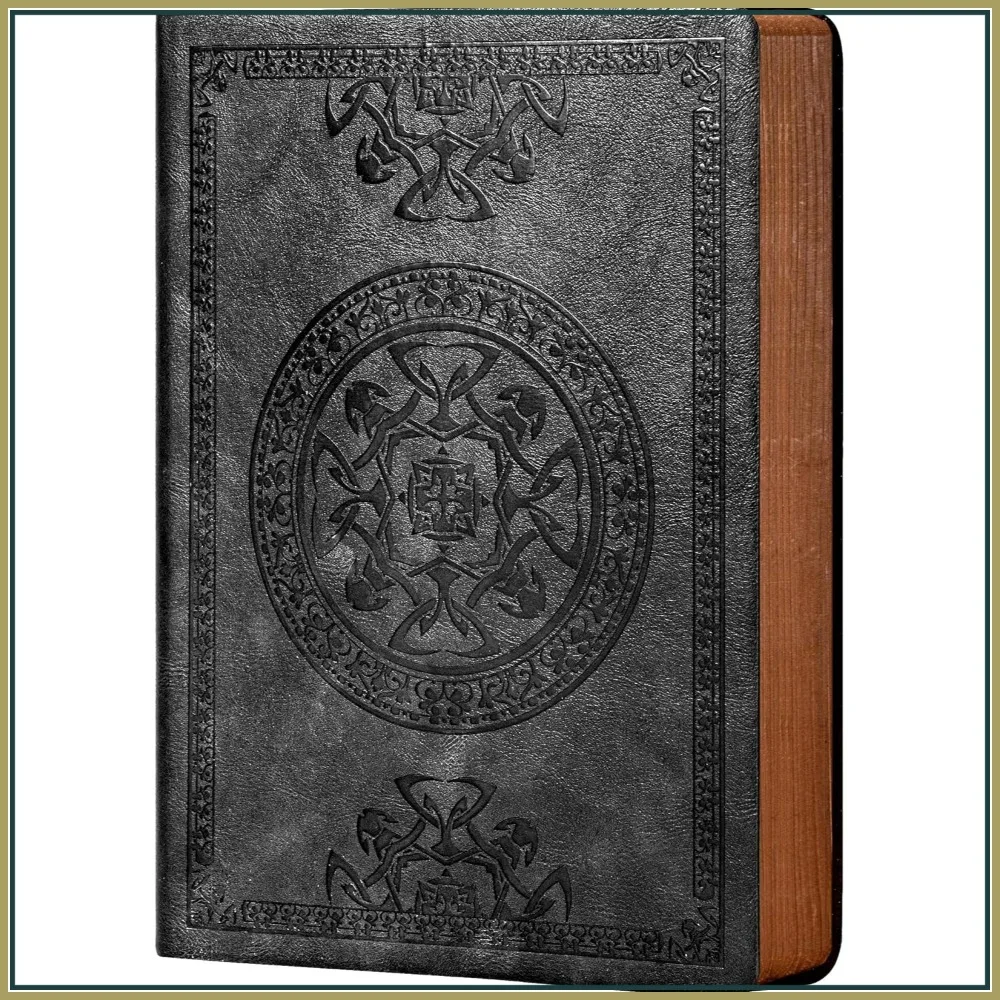 Vintage Leather Softcover Lined Journal for Men, 180 Lay Flat Notebook, Black
Vintage Leather Softcover Lined Journal for Men, 180 Lay Flat Notebook, Black