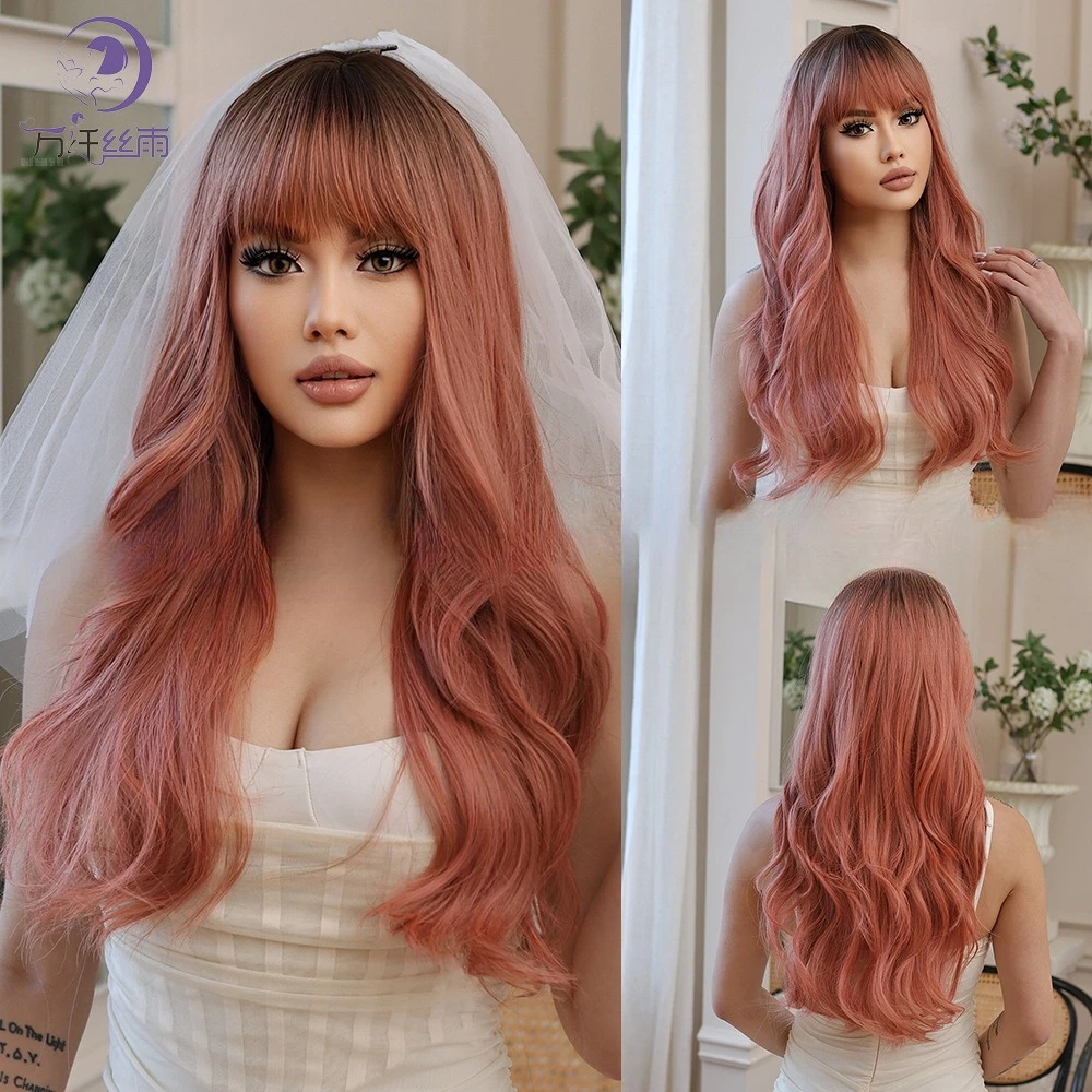 Ежедневный парик женский черный постепенный сменный розовый парик челка Ци большие волны длинные вьющиеся волосы
Ежедневный парик женский черный постепенный сменный розовый парик челка Ци большие волны длинные вьющиеся волосы