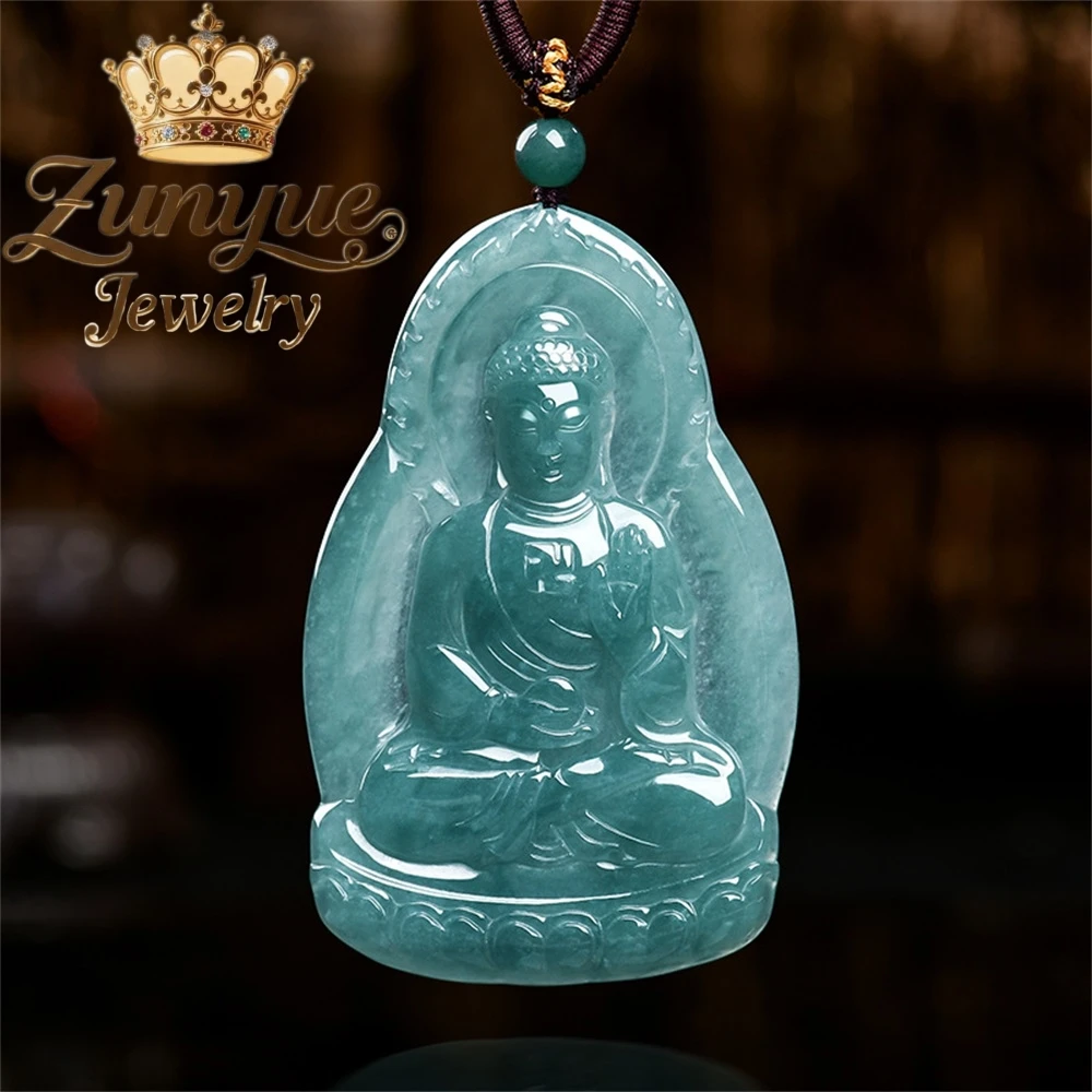 Natural Genuine A-Grade Ice-Colored Jadeite Blue Water Buddha Pendant Amitabha Buddha HighEnd Fashion Fine Jewelry Gift Amulets
Natural Genuine A-Grade Ice-Colored Jadeite Blue Water Buddha Pendant Amitabha Buddha HighEnd Fashion Fine Jewelry Gift Amulets