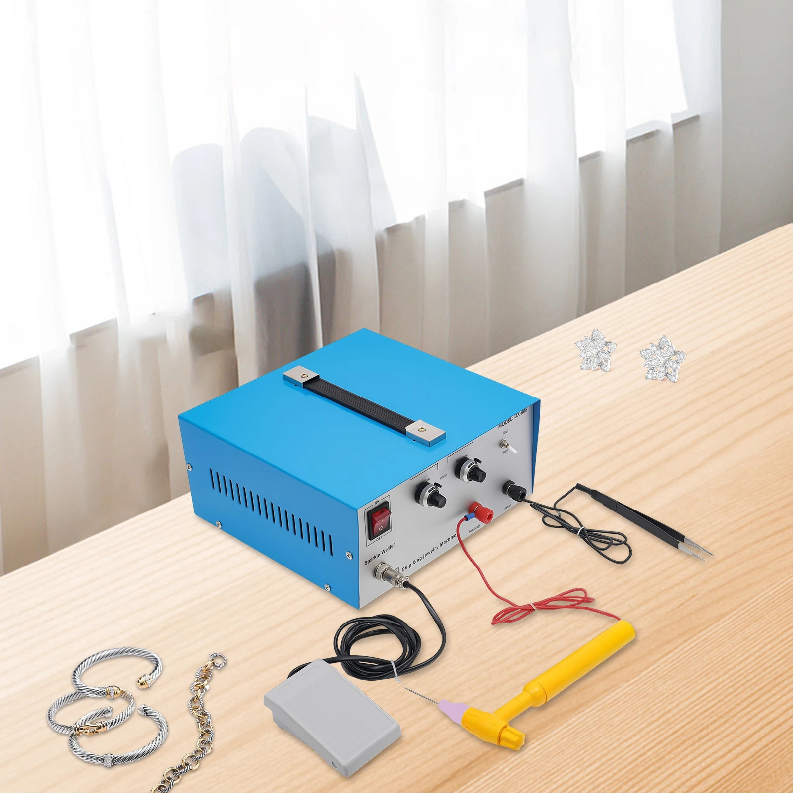 Jewelry Welder, 80A Spot Welding Machine 110V with Welding Gun, 390W High Precision 0.004-0.04 inch for Gold Silver Ring Repair
Jewelry Welder, 80A Spot Welding Machine 110V with Welding Gun, 390W High Precision 0.004-0.04 inch for Gold Silver Ring Repair