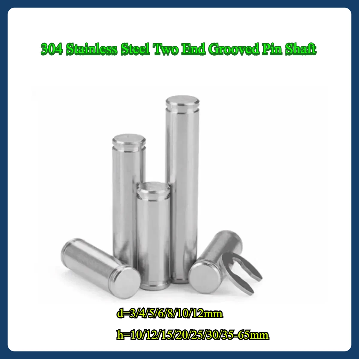 304 Stainless Steel Two End Grooved Pin Shaft/Snap Ring Pin Retaining Ring M3M4M5M6M8M10M12
304 Stainless Steel Two End Grooved Pin Shaft/Snap Ring Pin Retaining Ring M3M4M5M6M8M10M12
