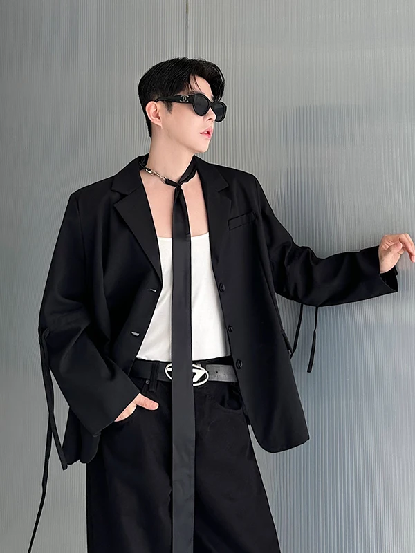 Bla Casual Loose Men's Suit Jaet 2025 New Faion Dstring Design Versatile Comfortable Korean Sle Leisure Fit Coat
Bla Casual Loose Men's Suit Jaet 2025 New Faion Dstring Design Versatile Comfortable Korean Sle Leisure Fit Coat