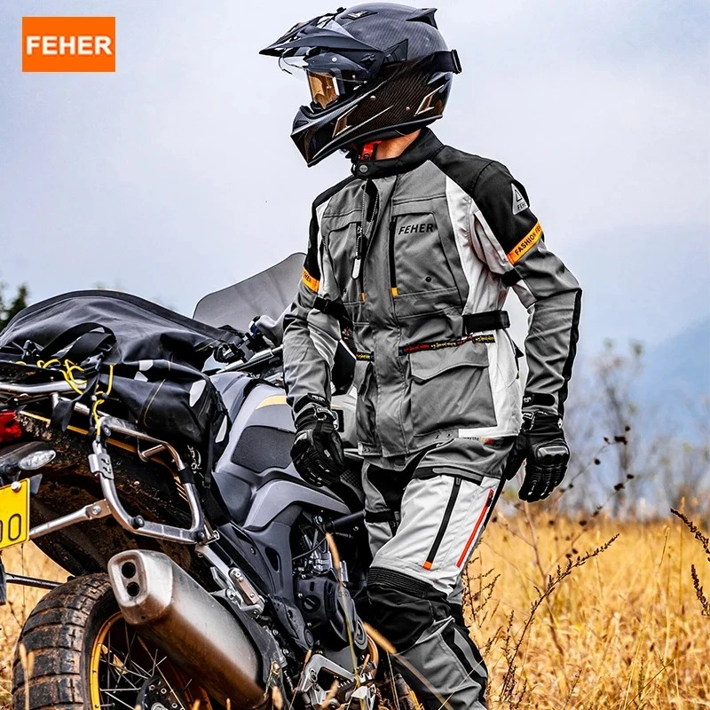 FEHER 3-Layer All Seasons Motorcycle Suit for Men Waterproof Windproof Touring Rally Jacket Set CE Protection Riding Gear JK-059
FEHER 3-Layer All Seasons Motorcycle Suit for Men Waterproof Windproof Touring Rally Jacket Set CE Protection Riding Gear JK-059