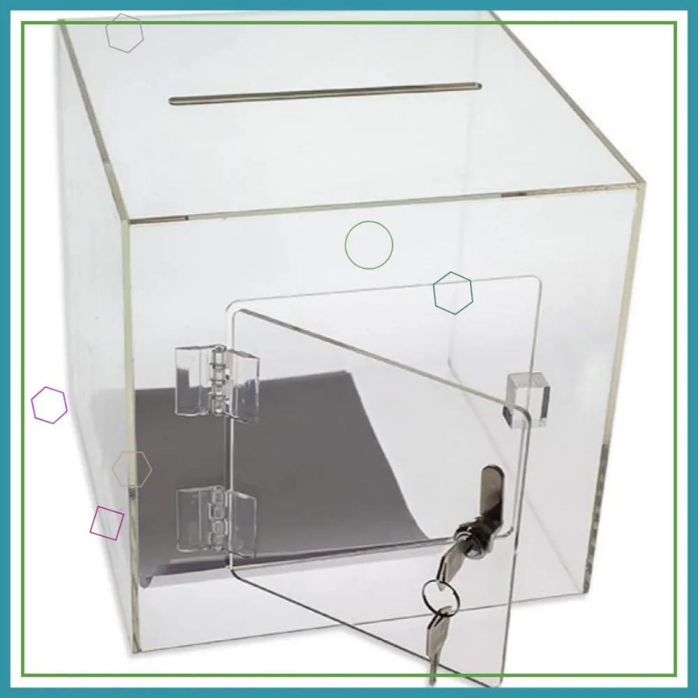 Premium Clear Acrylic Ballot Box Donation Box Cube 12 Inch
Premium Clear Acrylic Ballot Box Donation Box Cube 12 Inch