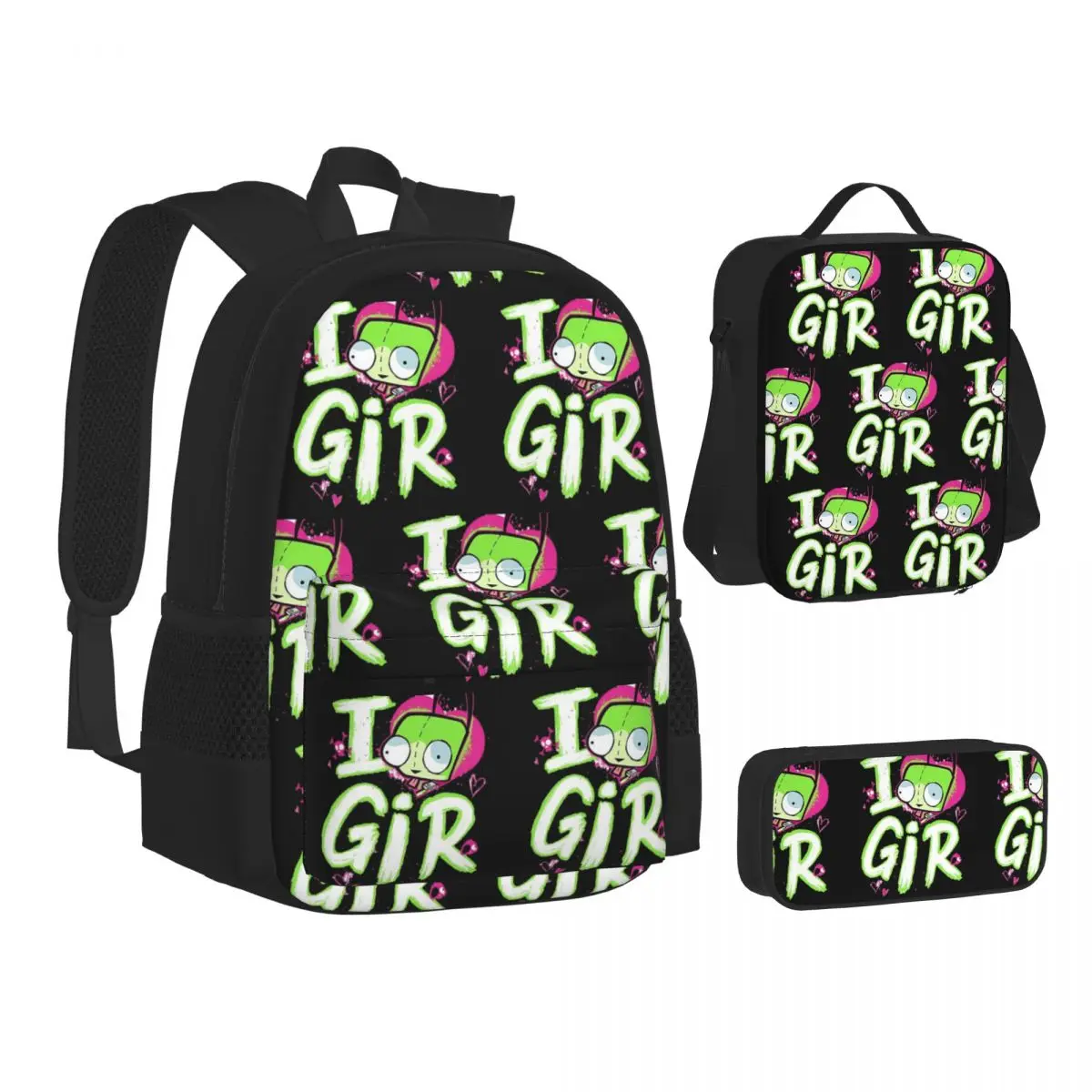 Invader Zim Valentine's Day I Love GIR Backpacks Student Bookbag School Bags Children Rucksack Lunch Bag Pen Bag Three-Piece Set
Invader Zim Valentine's Day I Love GIR Backpacks Student Bookbag School Bags Children Rucksack Lunch Bag Pen Bag Three-Piece Set