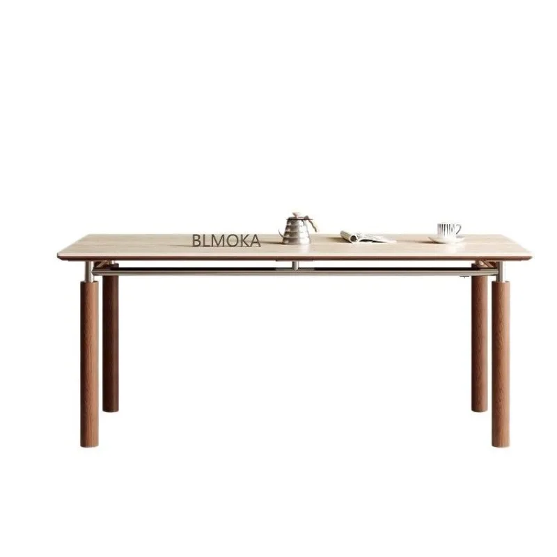 Rock slab dining table and chair combination, travertine antique stainless steel ash wood solid wood rock slab dining table
Rock slab dining table and chair combination, travertine antique stainless steel ash wood solid wood rock slab dining table