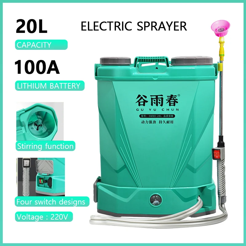 New 100A Large Capacity Lithium Battery Electric Stirring Sprayer High Pressure Irrigation Sprayer Long Lasting Battery Life
New 100A Large Capacity Lithium Battery Electric Stirring Sprayer High Pressure Irrigation Sprayer Long Lasting Battery Life