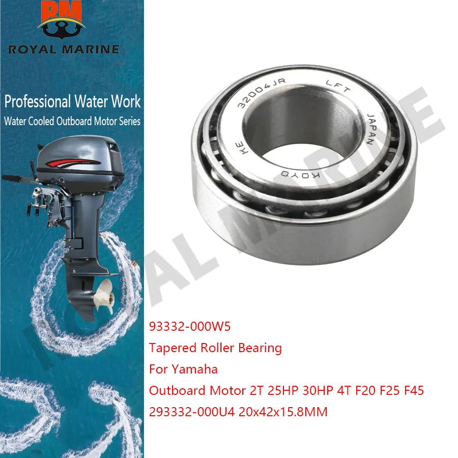 93332-000W5 Tapered Roller Bearing For Yamaha Outboard Motor 2T 25HP 30HP 4T F20 F25 F45 293332-000U4 20x42x15.8MM Boat Engine
93332-000W5 Tapered Roller Bearing For Yamaha Outboard Motor 2T 25HP 30HP 4T F20 F25 F45 293332-000U4 20x42x15.8MM Boat Engine