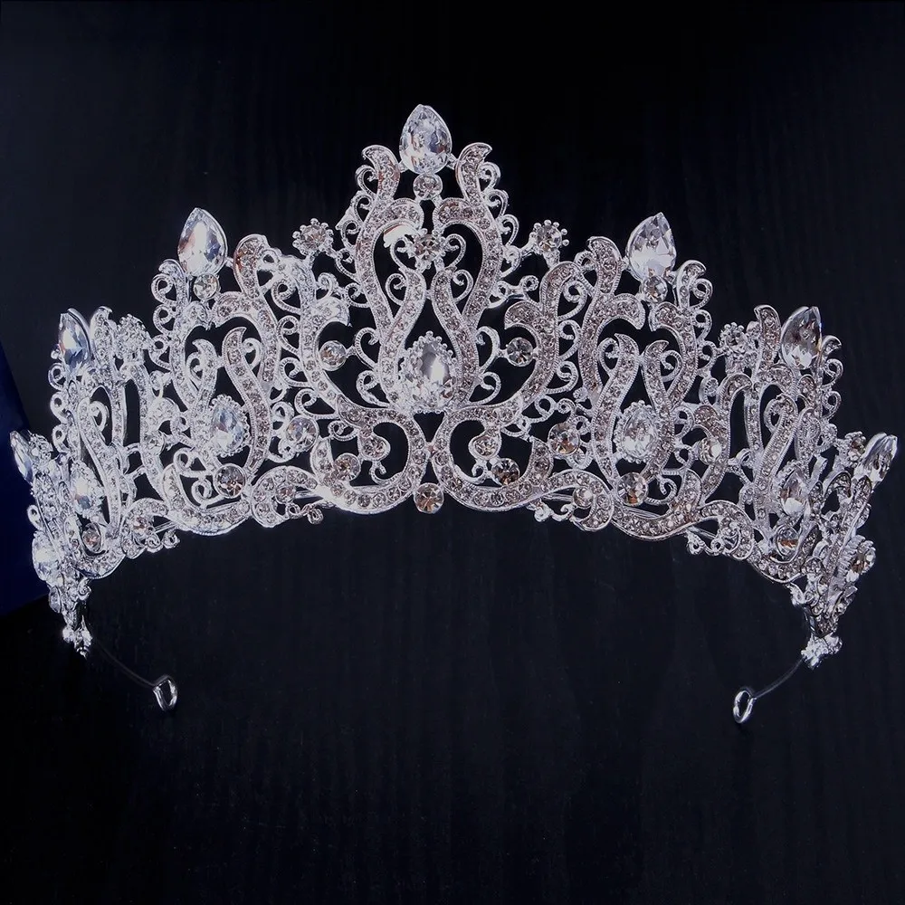 Queen Party Pageant Baroque Luxury Crown Crystal Shiny Silver Princess Tiara Hair Accessories Headwear Rhinestone Crown Women
Queen Party Pageant Baroque Luxury Crown Crystal Shiny Silver Princess Tiara Hair Accessories Headwear Rhinestone Crown Women