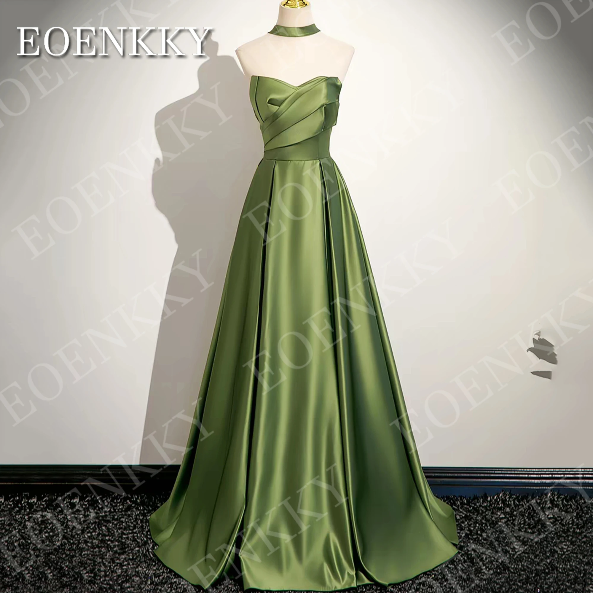 EOENKKY Satin Evening Dress A Line Strapless Elegant Floor Length Formal Wedding Guest Dresses Woman Customized вечернее платье
EOENKKY Satin Evening Dress A Line Strapless Elegant Floor Length Formal Wedding Guest Dresses Woman Customized вечернее платье