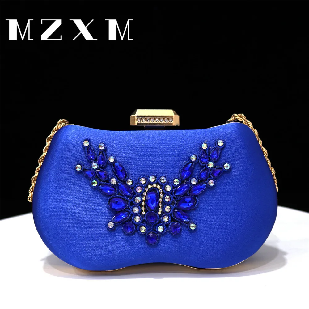 Satin Clutch With Rhinestones and Metal Chain Shoulder Handbag Wedding Women's Wallet Water Diamond Butterfly Print Evening Bag
Satin Clutch With Rhinestones and Metal Chain Shoulder Handbag Wedding Women's Wallet Water Diamond Butterfly Print Evening Bag