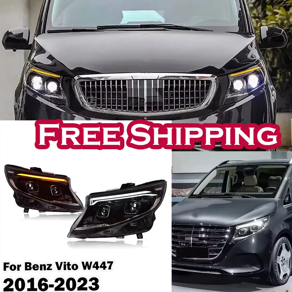 YOFER Car Lights For Mercedes Benz Vito Headlight 2016-2023 W447 Full LED Head Lamps Turn Signal Car Accessories
YOFER Car Lights For Mercedes Benz Vito Headlight 2016-2023 W447 Full LED Head Lamps Turn Signal Car Accessories