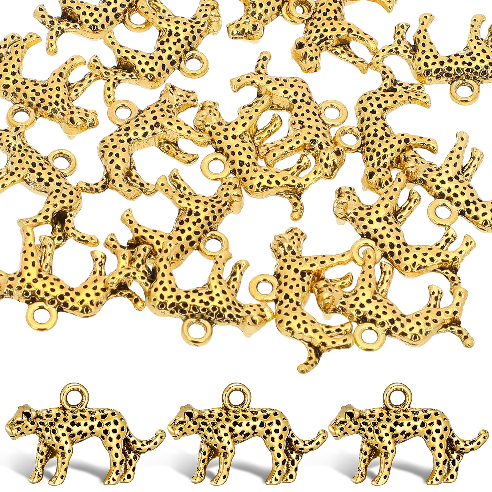 20Pcs Leopard Charms Animal Necklace Pendants Zinc Alloy DIY Jewelry Accessories for Bracelets Keychains Crafts
20Pcs Leopard Charms Animal Necklace Pendants Zinc Alloy DIY Jewelry Accessories for Bracelets Keychains Crafts
