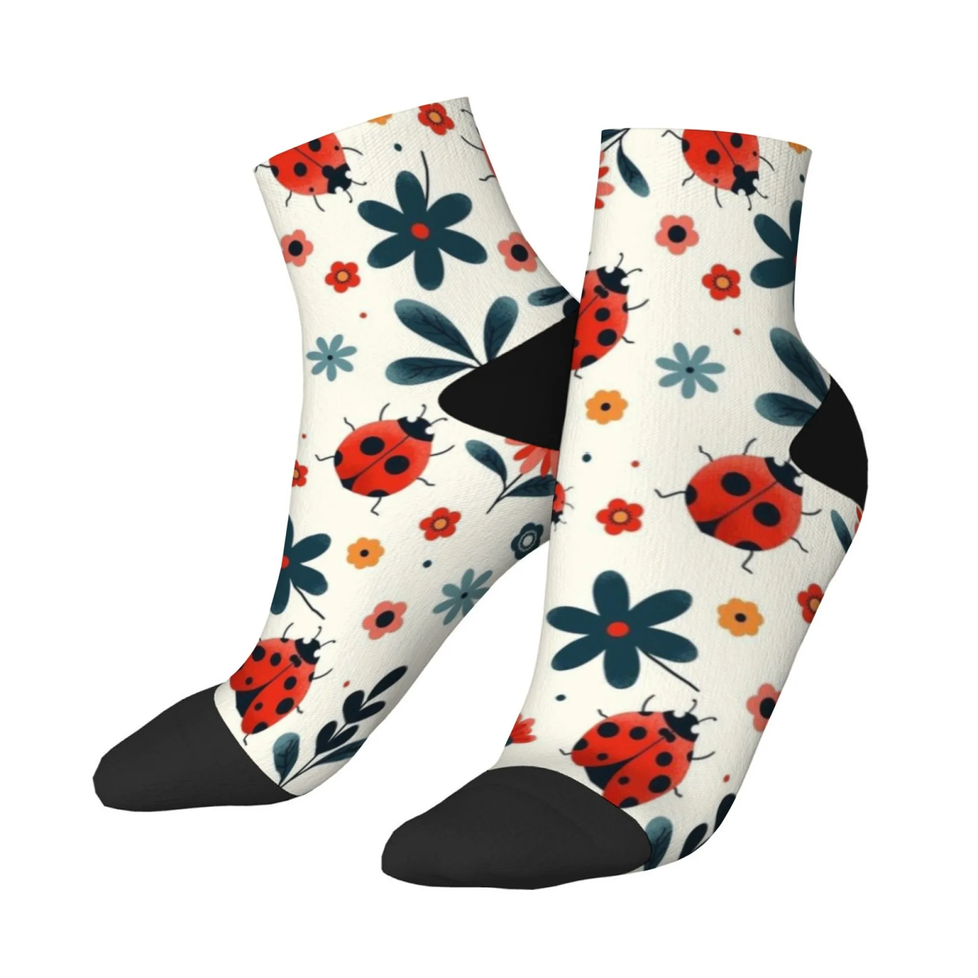 Red ladybug Short Socks Polyester Blend Comfortable Casual Socks for Women Men Unisex Soft Breathable Lightweight
Red ladybug Short Socks Polyester Blend Comfortable Casual Socks for Women Men Unisex Soft Breathable Lightweight