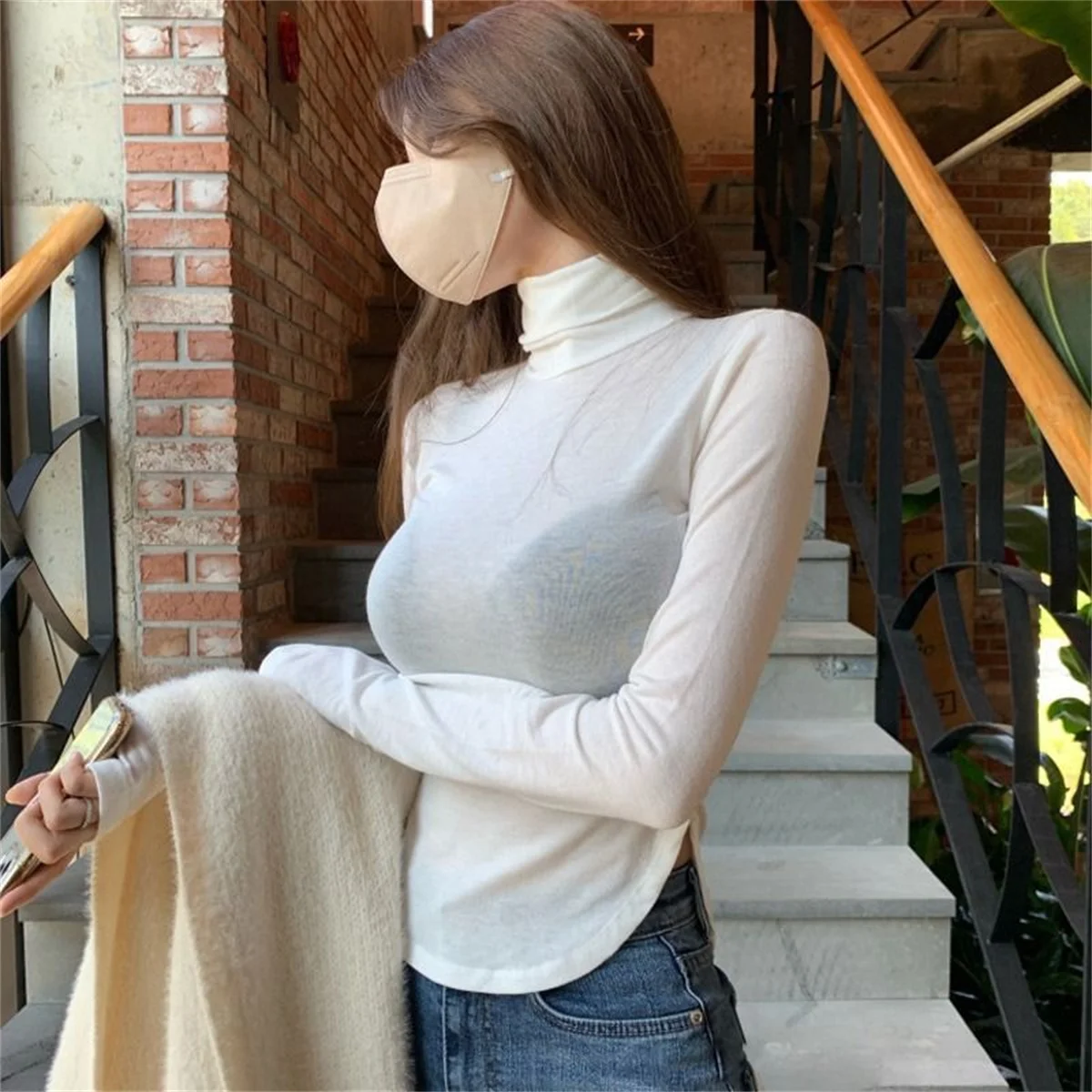 Spring Long Sleeve Turtleneck Tops Slim Bottoming Bodycon T-shirts Korean Fashion Sweater Harajuku Pullover Women Clothing Tee
Spring Long Sleeve Turtleneck Tops Slim Bottoming Bodycon T-shirts Korean Fashion Sweater Harajuku Pullover Women Clothing Tee