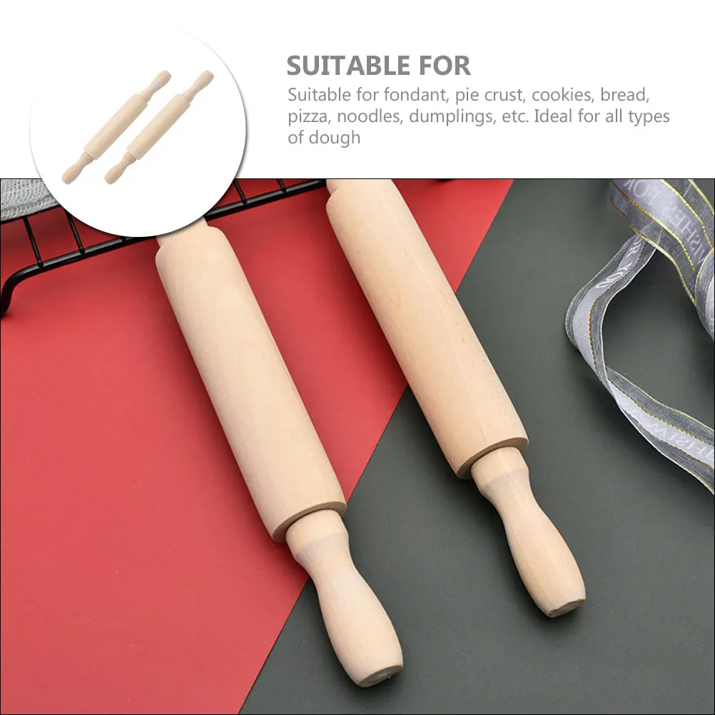 2pcs Mini Rolling Pin Natural Wood Baking Tool For Dough Pastry Cookies Pizza Nonstick Surface Smooth Handle Kitchen Essential
2pcs Mini Rolling Pin Natural Wood Baking Tool For Dough Pastry Cookies Pizza Nonstick Surface Smooth Handle Kitchen Essential