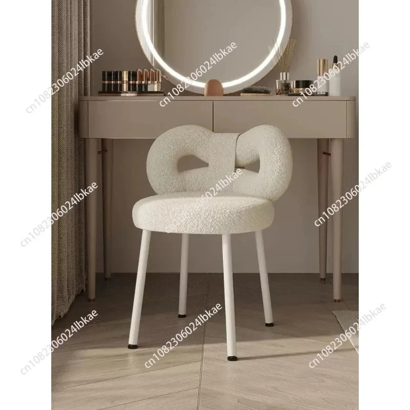 Modern Simple Dresser Chair Household Makeup Stools Girl Bedroom Cream Style Backrest Stool Home Comfortable Chair
Modern Simple Dresser Chair Household Makeup Stools Girl Bedroom Cream Style Backrest Stool Home Comfortable Chair