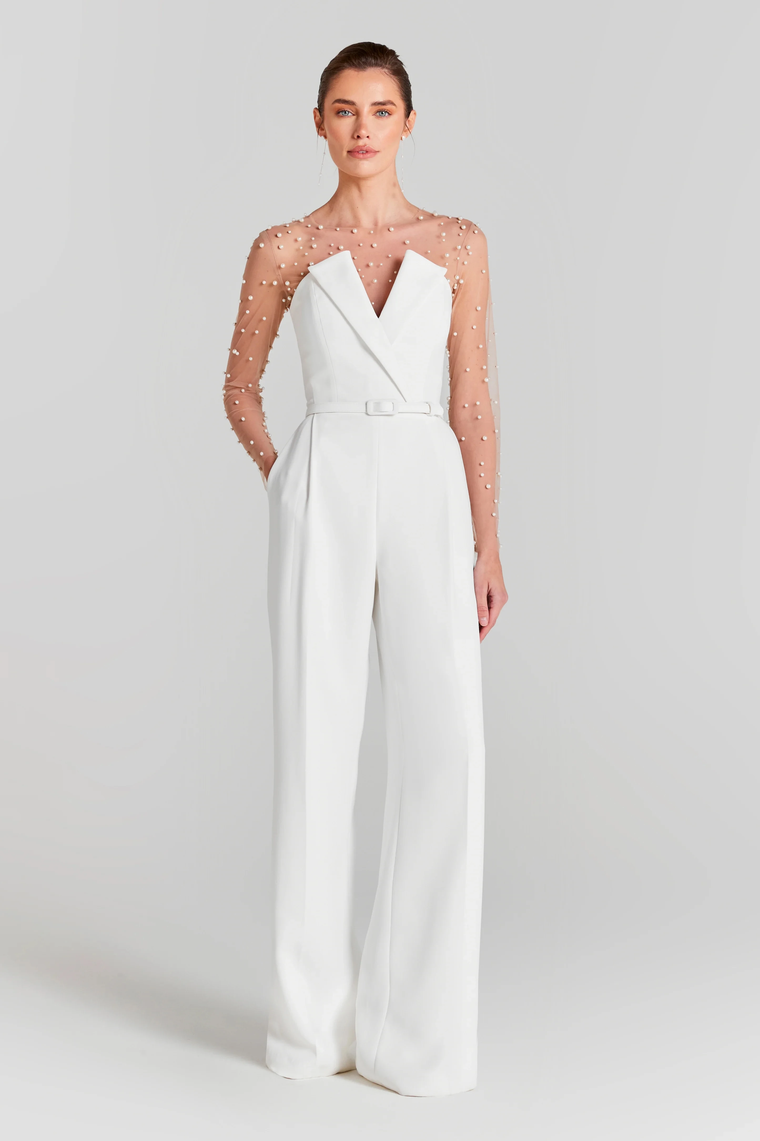 GORAFASHION Two-Piece Jumpsuit Women'S Pearl Mesh Bodysuit Elegant White Strapless Slim Fit Jumpsuit 2024
GORAFASHION Two-Piece Jumpsuit Women'S Pearl Mesh Bodysuit Elegant White Strapless Slim Fit Jumpsuit 2024