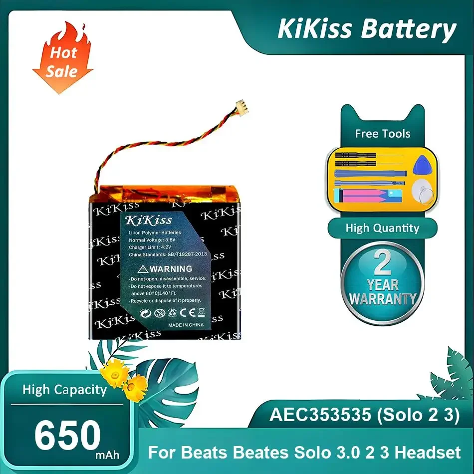 Brand New Battery For Beats Beates Solo 3.0 2 3 Headset,AEC353535 (Solo 2 3),650mAh
Brand New Battery For Beats Beates Solo 3.0 2 3 Headset,AEC353535 (Solo 2 3),650mAh