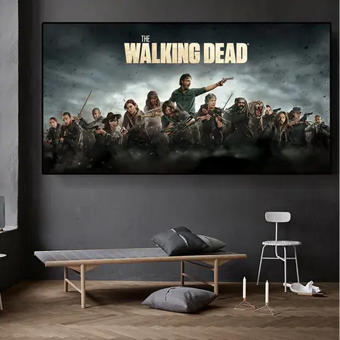 Póster de película The Walking Dead, estética, película de terror de Daryl TV, pintura en lienzo, Decoración Retro Para el hogar, arte de pared, decoración para habitación, regalo