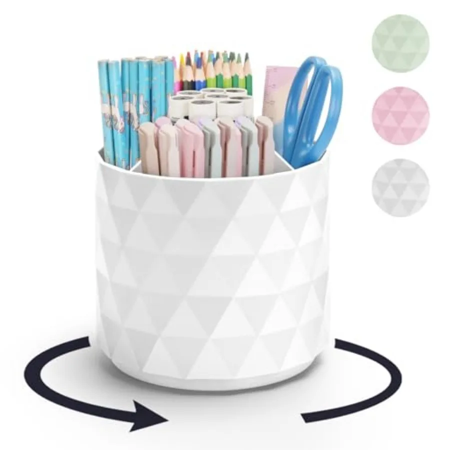 Desk Organizer, Sparkling Diamond-like Pen Holder for Desk 360°Rotating Office Accessories, Pencil Cup with 5 Compartments Stor
Desk Organizer, Sparkling Diamond-like Pen Holder for Desk 360°Rotating Office Accessories, Pencil Cup with 5 Compartments Stor