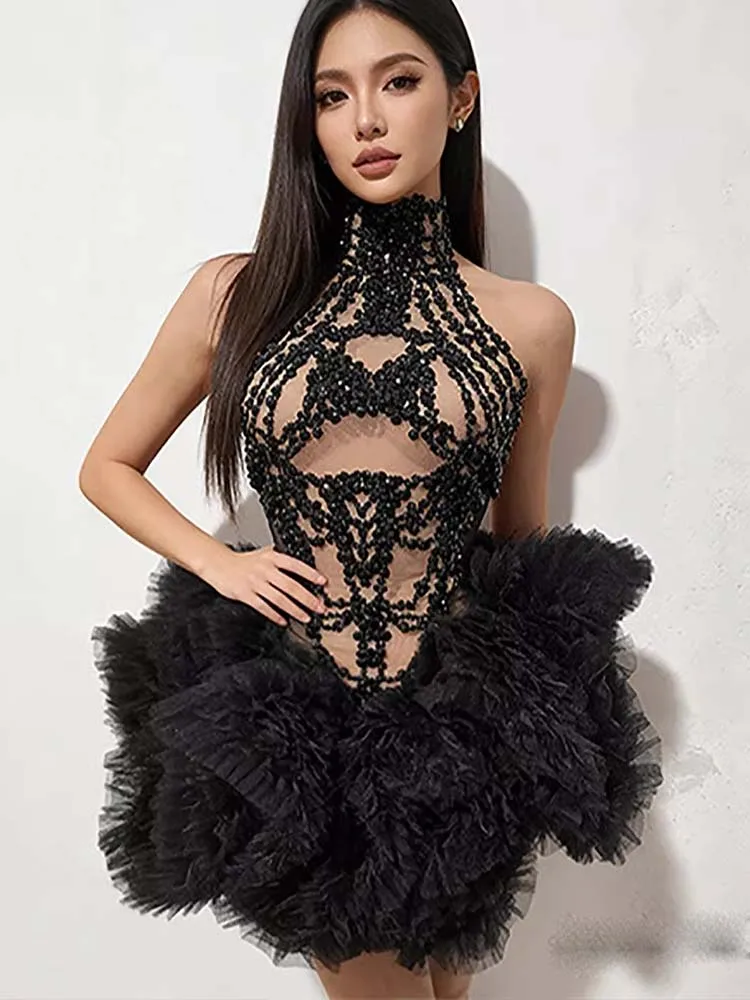 Высокое качество, горячее тиснение, сексуальная эластичная пышная юбка с подвеской на шее, новинка 2025 года, модная женская одежда на заказ
Высокое качество, горячее тиснение, сексуальная эластичная пышная юбка с подвеской на шее, новинка 2025 года, модная женская одежда на заказ