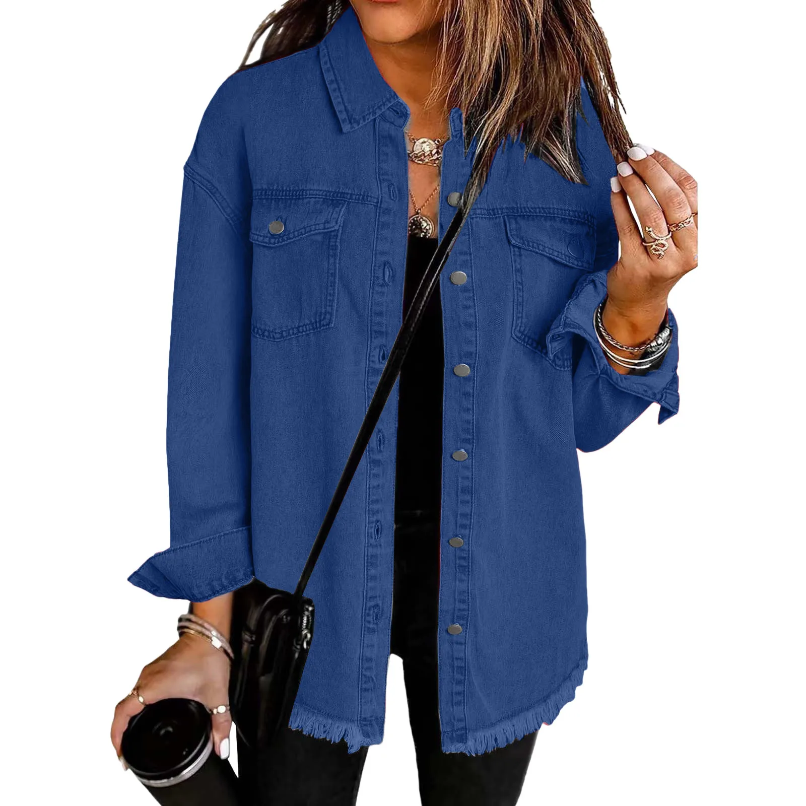 Jean Cardigans Women Fashion Washed Denim Shirt Jacket Autumn And Winter Personality Street Ruffled Denim Jacket For Women
Jean Cardigans Women Fashion Washed Denim Shirt Jacket Autumn And Winter Personality Street Ruffled Denim Jacket For Women