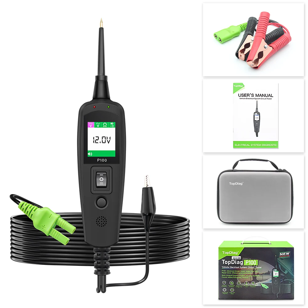 Electric Circuit Tester P100 Power Probe More Power than YD208 PS100 Auto Electrical System Testing Pen
Electric Circuit Tester P100 Power Probe More Power than YD208 PS100 Auto Electrical System Testing Pen