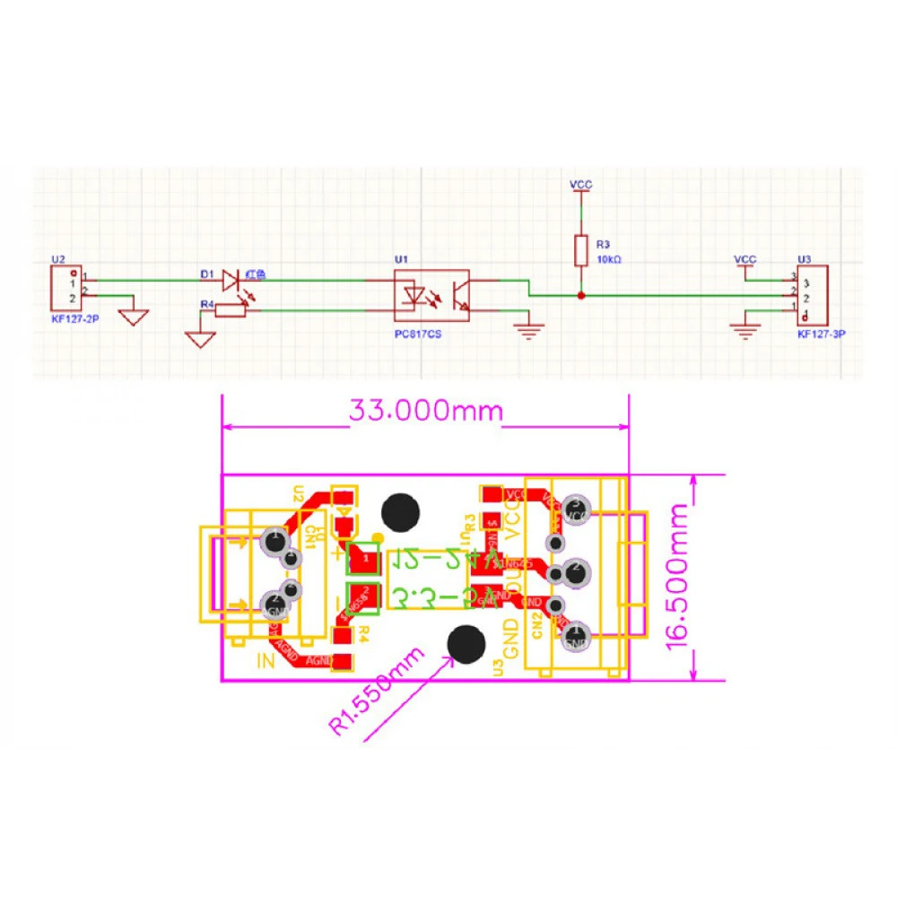1 Channel PC817/EL817 Optocoupler Isolation Module 3.2-5V 12-24V Input DC1.8-24V Output Opto Coupler Board for PLC MCU Driver
1 Channel PC817/EL817 Optocoupler Isolation Module 3.2-5V 12-24V Input DC1.8-24V Output Opto Coupler Board for PLC MCU Driver