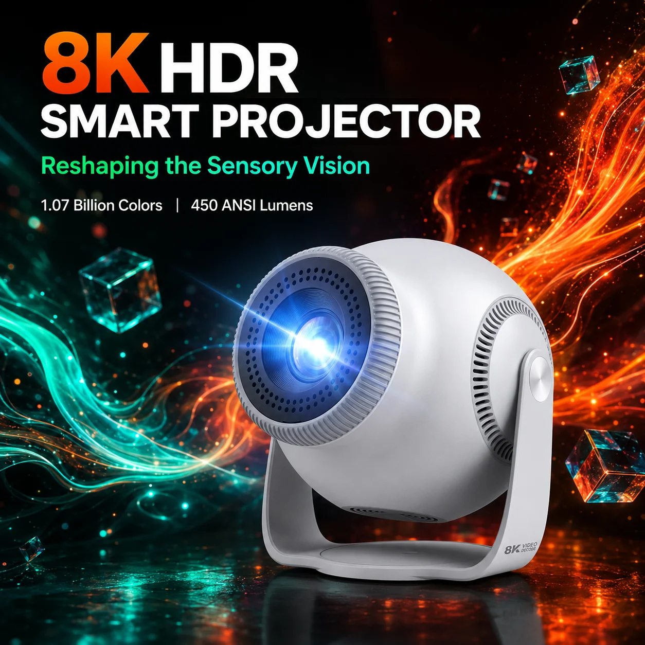 TP360 Mini Projector Android 14 8K Decoding Auto Focus 450 ANSI 720P HD Portable Outdoor Movie Projector for Home Theater
TP360 Mini Projector Android 14 8K Decoding Auto Focus 450 ANSI 720P HD Portable Outdoor Movie Projector for Home Theater