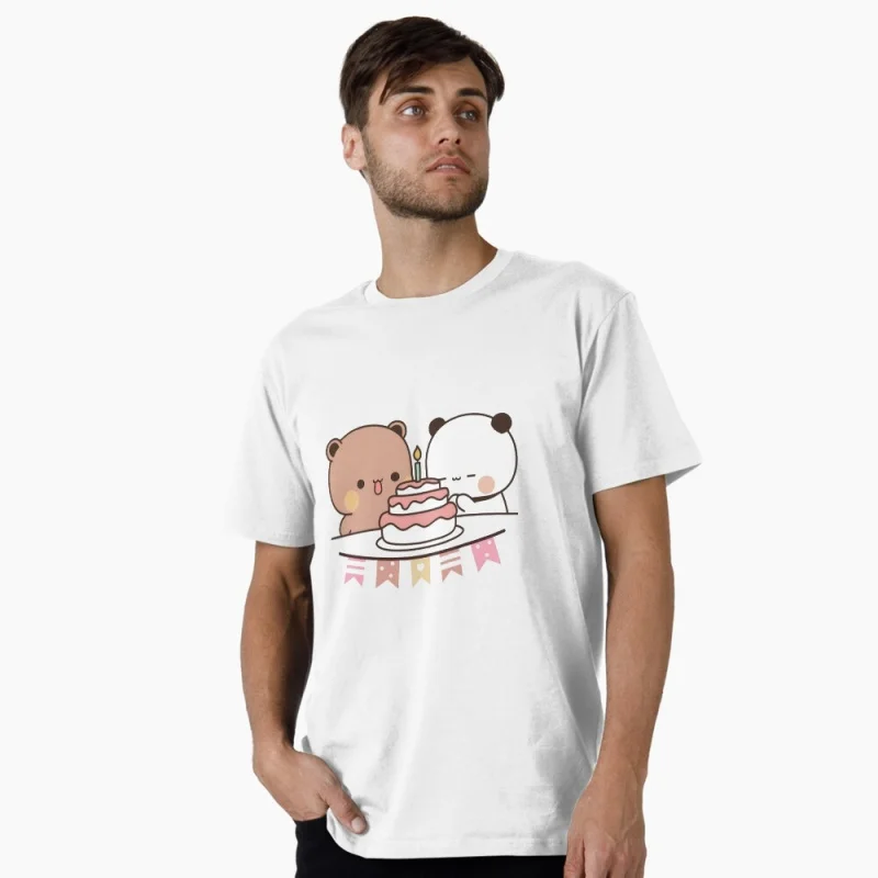 Bubu celebrating Dudu's Birthday Gift t shirt kawaii Panda Bear Cartoon Graphic tee Cute Y2K Clothes All size Tee S-6XL
Bubu celebrating Dudu's Birthday Gift t shirt kawaii Panda Bear Cartoon Graphic tee Cute Y2K Clothes All size Tee S-6XL