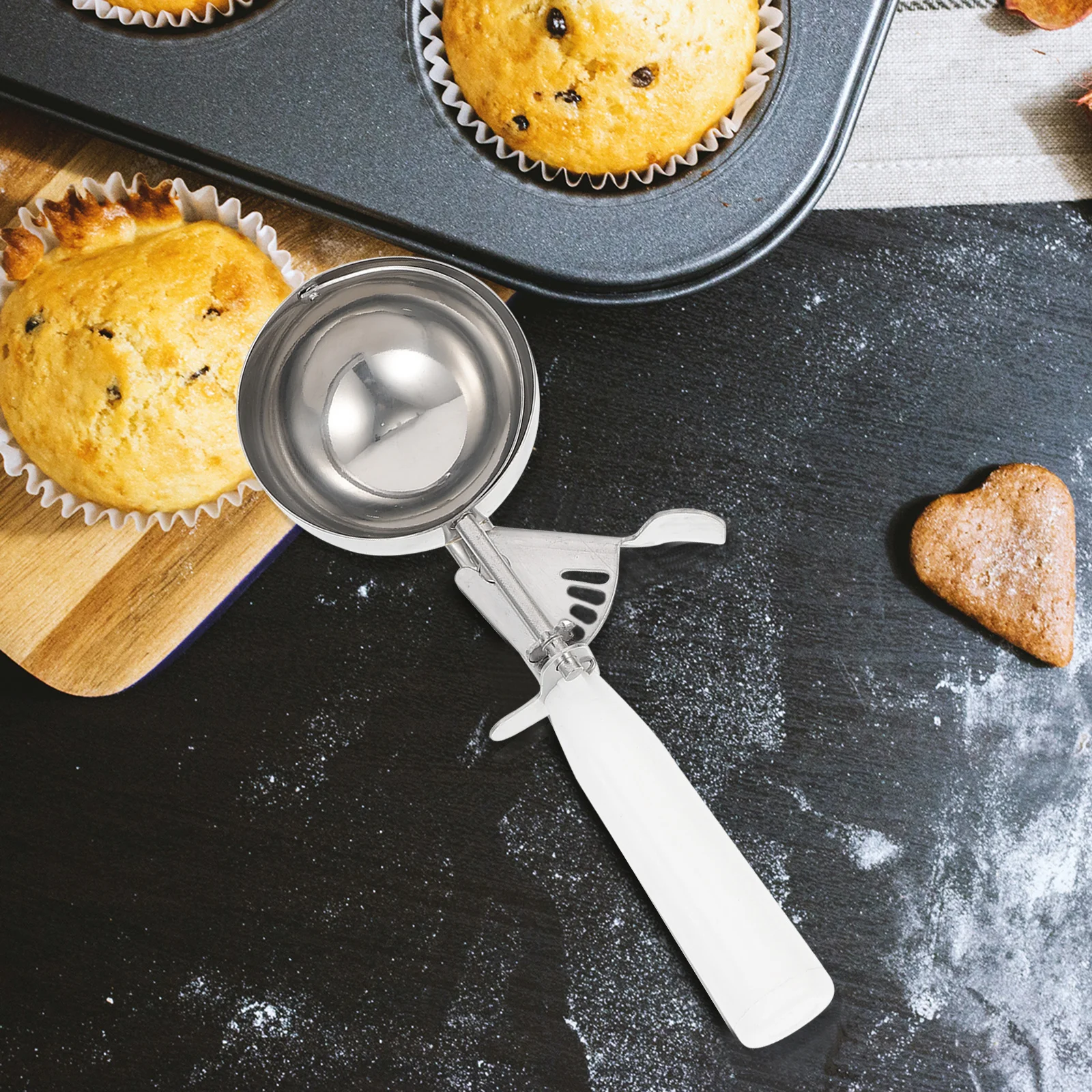 Ice Cream Scoop Stainless Steel Non Rust Easy Grip for Home Restaurant Use Smooth Sleek Kitchen Accessories Ice Cream Scoop
Ice Cream Scoop Stainless Steel Non Rust Easy Grip for Home Restaurant Use Smooth Sleek Kitchen Accessories Ice Cream Scoop