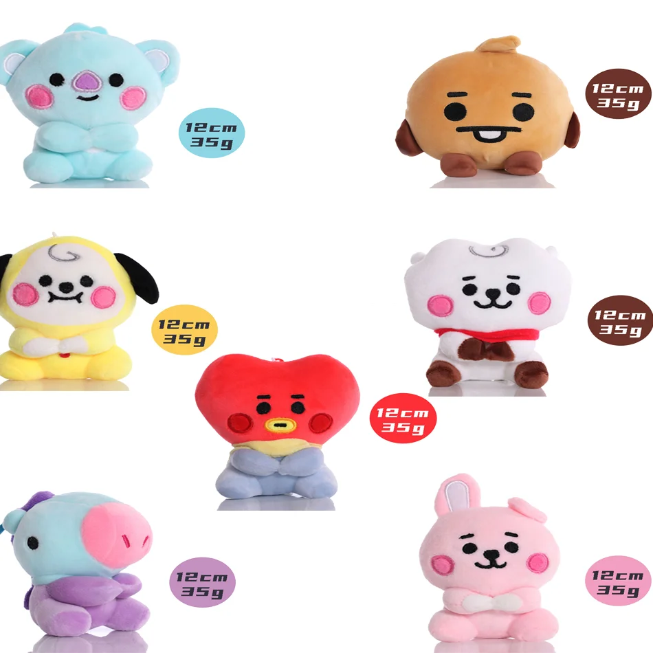 7pcs 12cm BT21 New Mini Plush Doll Pendant Keychain Plush Toy Bag Accessories Kawaii Anime Cute Cartoon Key Chains Birthday Gift
7pcs 12cm BT21 New Mini Plush Doll Pendant Keychain Plush Toy Bag Accessories Kawaii Anime Cute Cartoon Key Chains Birthday Gift