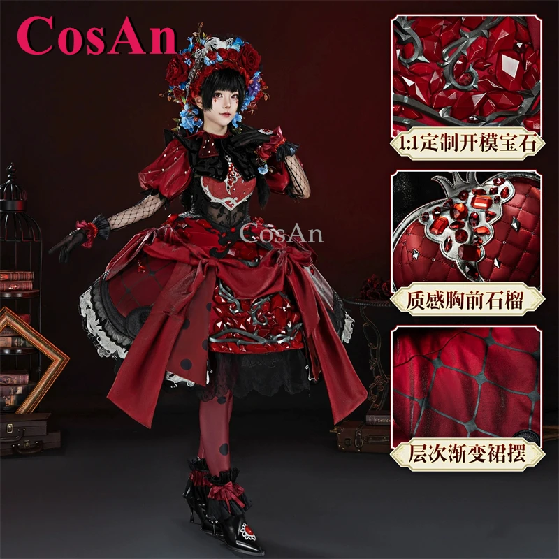 CosAn Game Identity V Memory/Alice Deross Cosplay Costume Miss Pomegranate Dish Sweet Dress Halloween Party Role Play Clothing
CosAn Game Identity V Memory/Alice Deross Cosplay Costume Miss Pomegranate Dish Sweet Dress Halloween Party Role Play Clothing